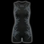 BLACK FERAL SIGILISM ONE PIECE ROMPER