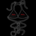 FERAL RED LOGO BIKINI TOP BLACK