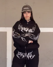 Feral Rogue ZIP Hoodie White - Image 2