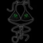 Feral Toxic Rogue Heart Bikini Top Neon Green