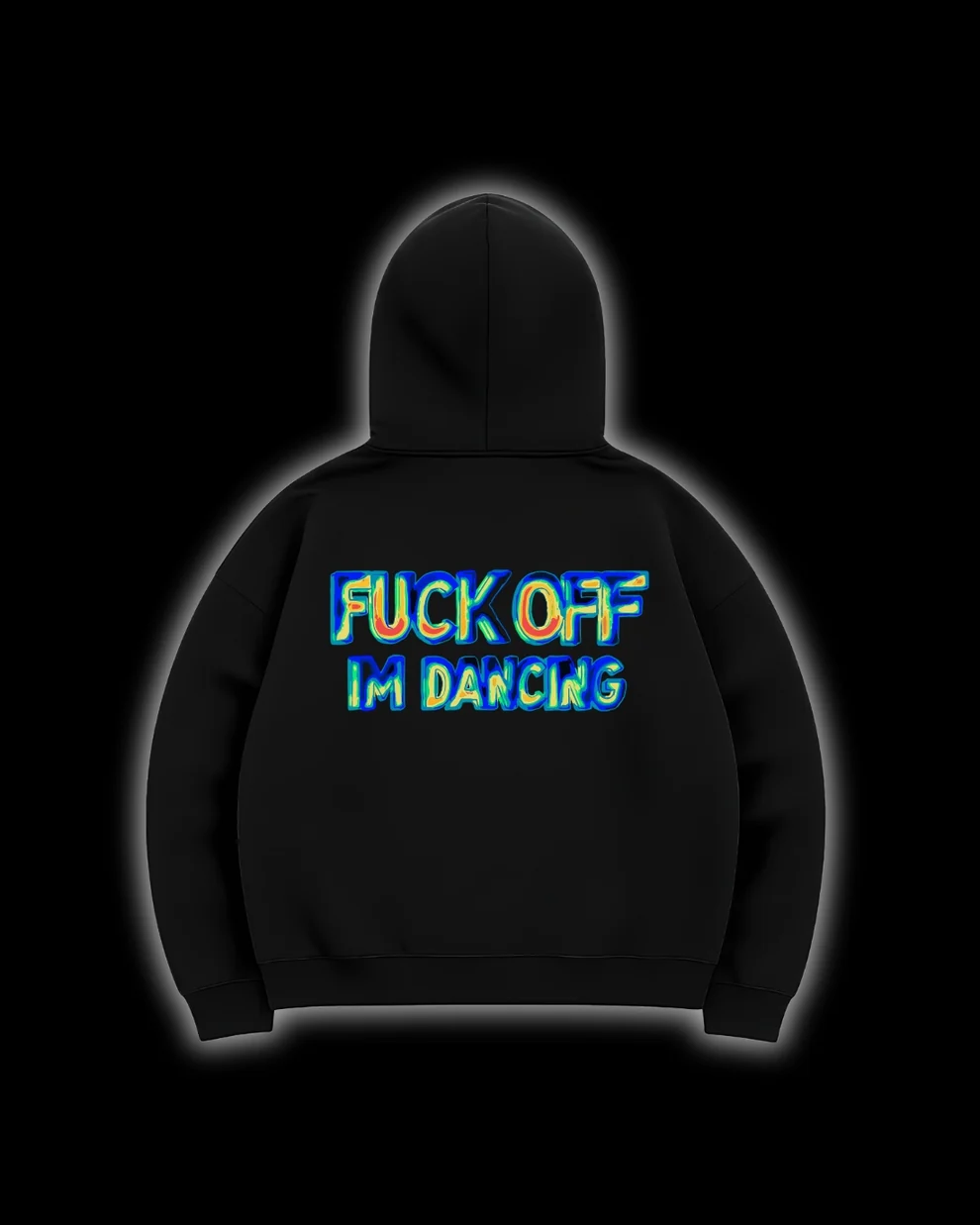 feral black hoodie back 3