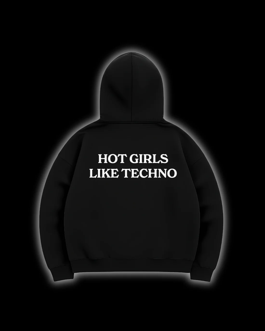 feral black hoodie back 5